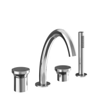 GESSI Origini смеситель для ванны на 4 отв, с ручной лейкой цвет: хром - Gidratop.ru изображение