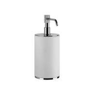 GESSI VENTI20 дозатор для жидкого мыла настольный, цвет белый, фурнитура хром - Gidratop.ru изображение