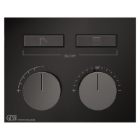 Gessi Hi-Fi термостат для душа, с включением до 2 источников одновременно (внешняя часть), цвет: Black Metal PVD - Gidratop.ru изображение