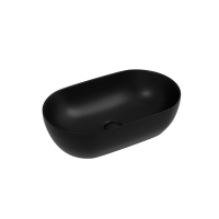 Раковина CERAMICANOVA Twist накладная овальной формы 500x300x140 черный матовый CN12001MB - Gidratop.ru изображение