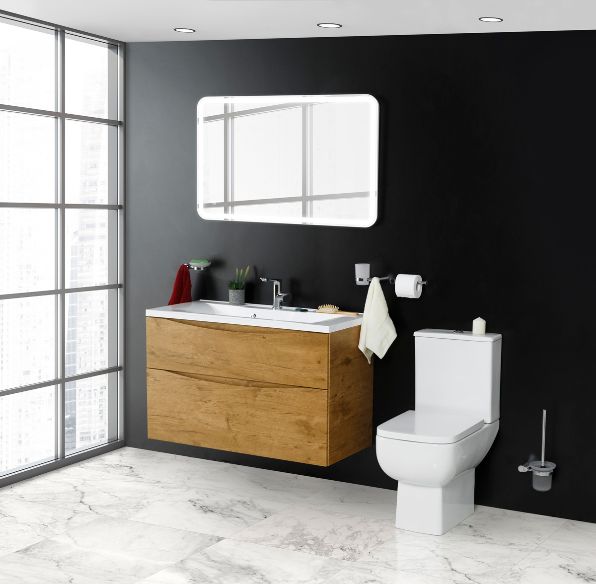 Унитаз-компакт безободковый BelBagno AURORA BB8604CPR/SC - Gidratop.ru изображение