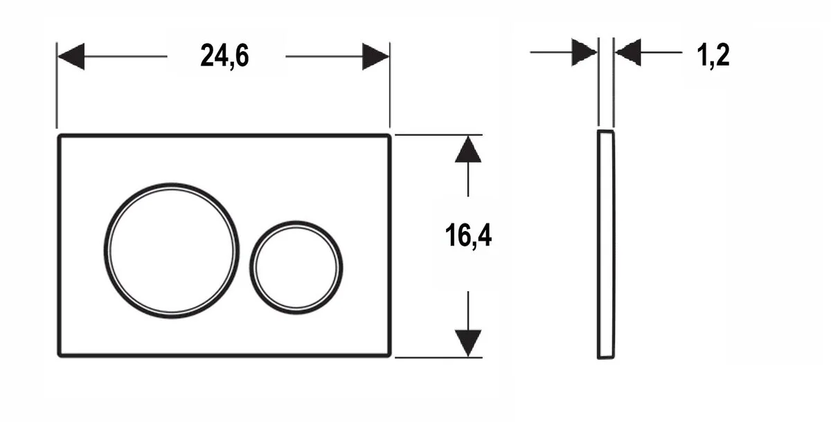 Клавиша Geberit Sigma Type 20, 115.882.16.1, с легкоочищаемой поверхностью, лакированный черный матовый/черный - Gidratop.ru изображение