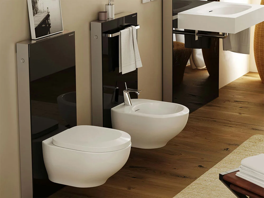 Сантехнический модуль Geberit Monolith Premium 131.004.SI.1 для напольного унитаза, белый - Gidratop.ru изображение