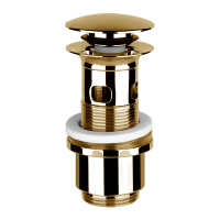 Gessi донный клапан StopGo для раковины с переливом, цвет Gold PVD