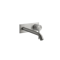 GESSI 316 встраиваемый смеситель для раковины с изливом 200-170мм (внешняя часть), цвет: steel brushed - Gidratop.ru изображение