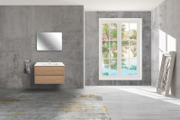 База под раковину Gio 800 подвесная, 2 выкатных ящика soft-close, N.Oak - Gidratop.ru изображение