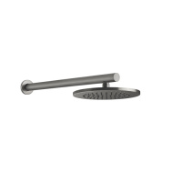 GESSI 316 верхний душ шарнирная для настенного крепления на 1/2, Oslash;219мм, цвет Steel Brushed - Gidratop.ru изображение