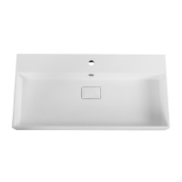 раковина из искусственного мрамора 50263 Bianco, 91x45x11,5 - Gidratop.ru изображение