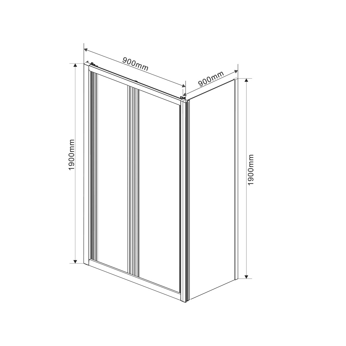 Душевой уголок Garda VSR-1G9090CL, 900*900, хром, стекло прозрачное - Gidratop.ru изображение