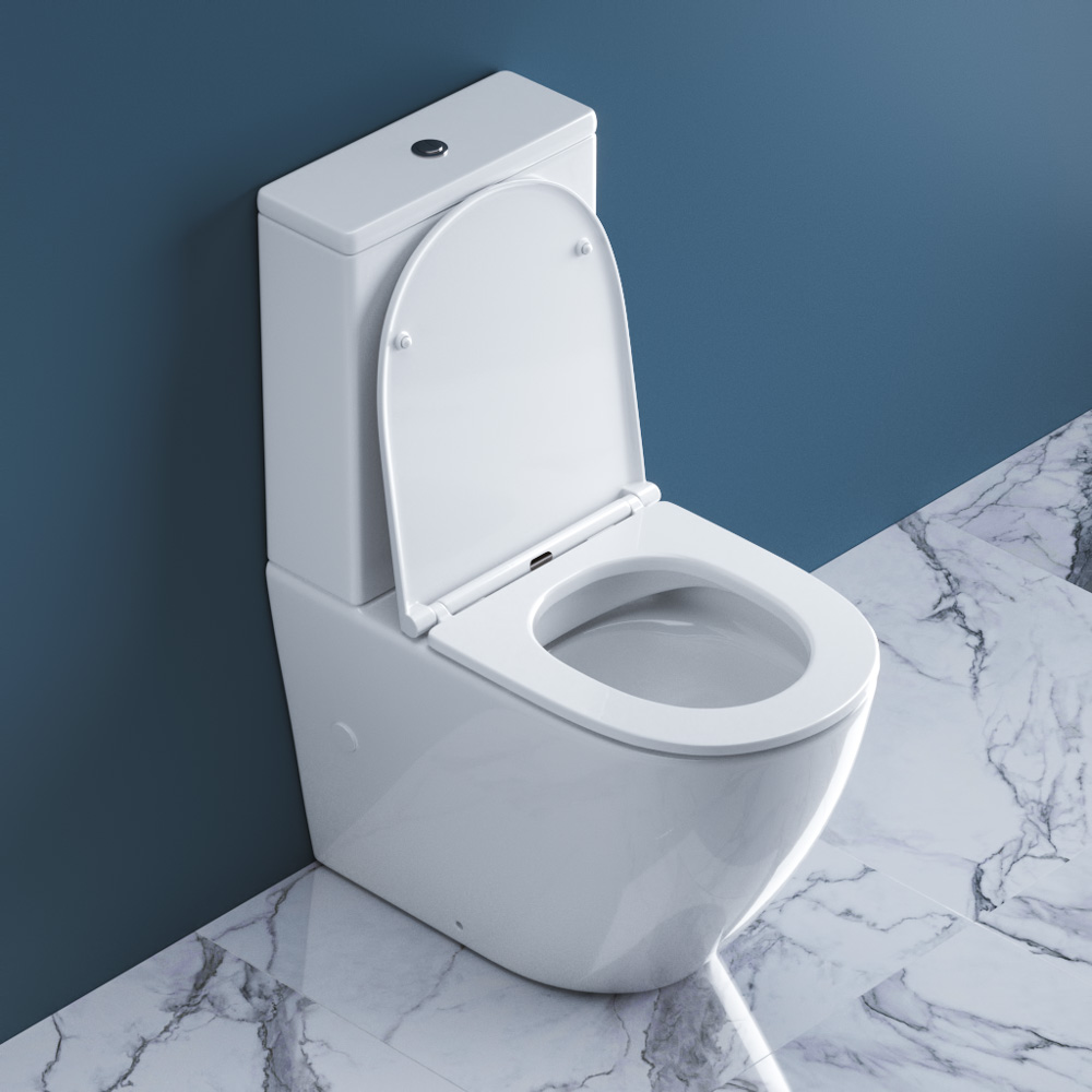 Унитаз-компакт безободковый BelBagno SFERA-R BB2141CPR/BB870SC - Gidratop.ru изображение