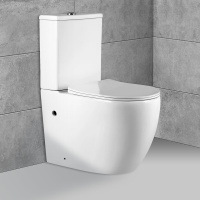 Унитаз-компакт Evo VT2-34 безободковый, белый, Geberit, ультратонкое сиденье soft-close, P-trap - Gidratop.ru изображение