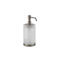 GESSI Emporio Accessories дозатор для жидкого мыла настольный, сатинированное стекло, фурнитура Finox Brushed Nickell - Gidratop.ru изображение