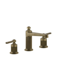 GESSI VENTI20 смеситель для раковины на 3 отверстия, высота излива 98 мм., цвет Antique Brass - Gidratop.ru изображение
