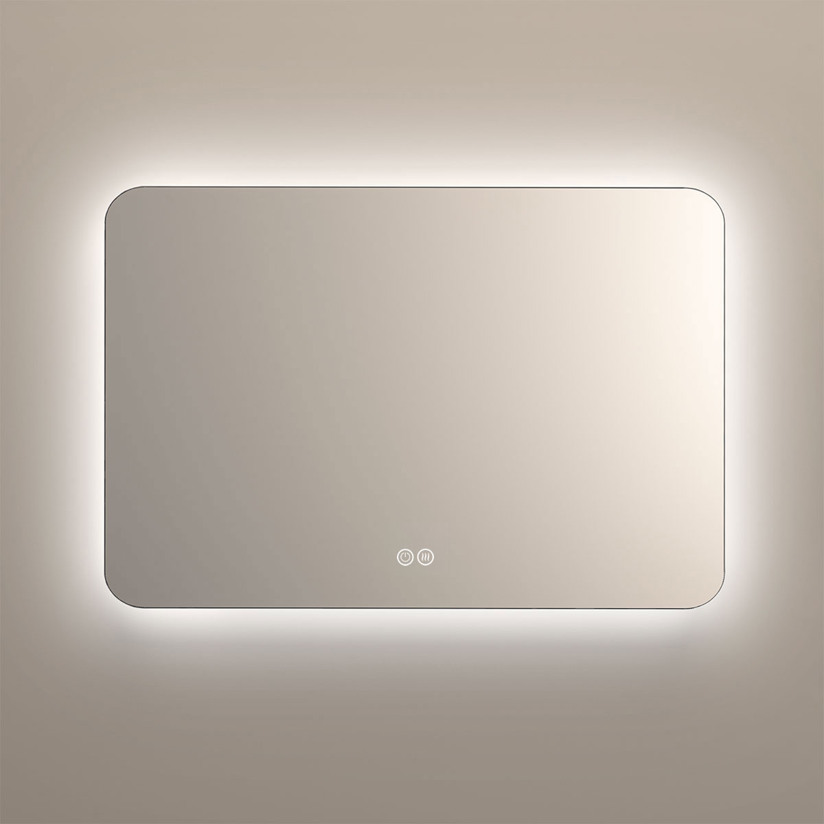 Зеркало LED VLM-3BE120-2 1200х800 c сенсорным выключателем и диммером, антизапотевание - Gidratop.ru изображение