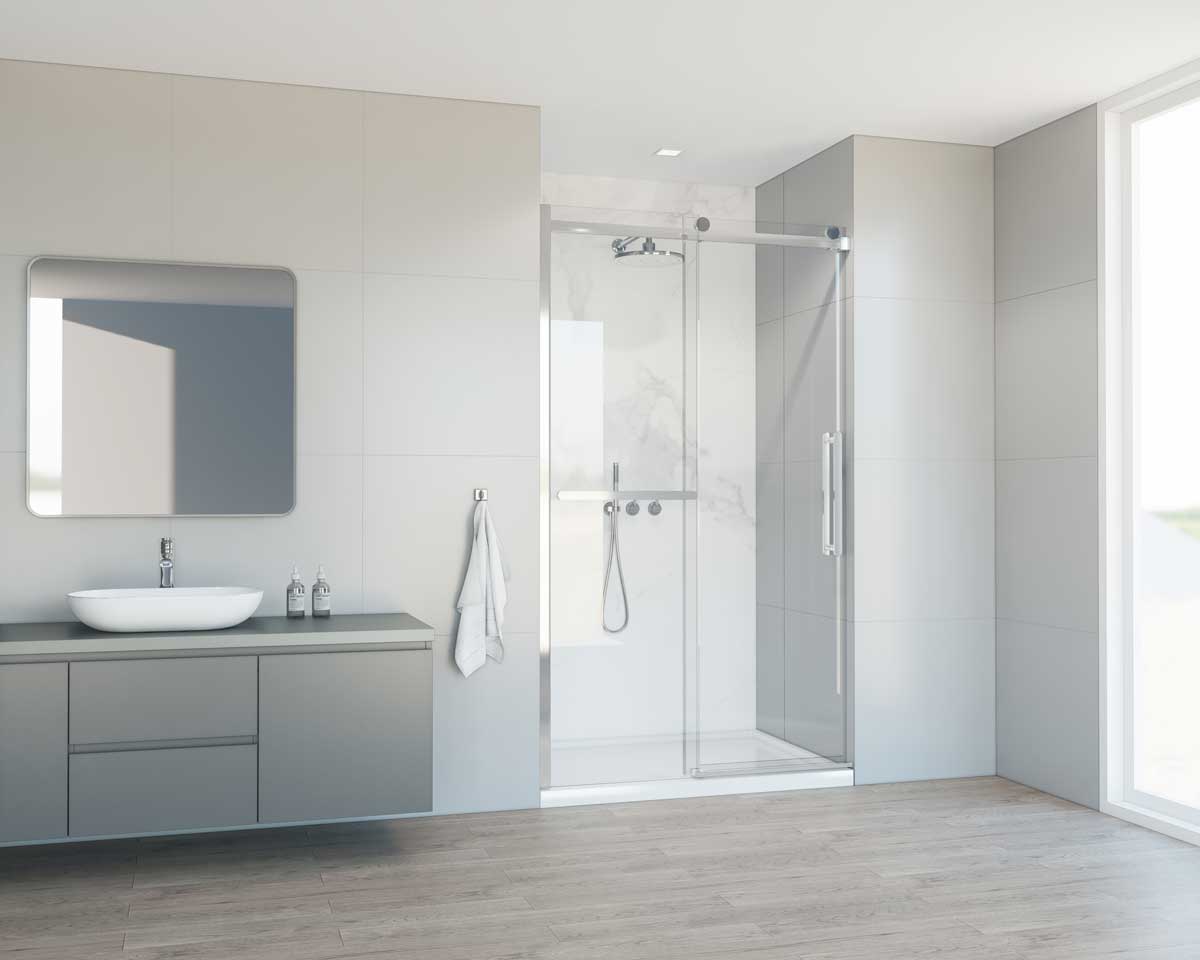 Душевая дверь Como Soft VDS-1CS120CL, 1200, хром, стекло прозрачное - Gidratop.ru изображение