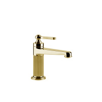 GESSI VENTI20 смеситель для раковины на 1 отверстие, однорычажный, в комплекте с донным клапаном, цвет Gold PVD - Gidratop.ru изображение