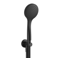 Gessi Emporio shower душевой комплект, состоящий из вывода воды, держателя, шланга 1,50 м и лейки, цвет: Black XL - Gidratop.ru изображение