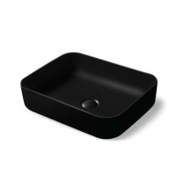 Раковина керамическая Vincea VBS-105MB, 500*410*130, накладная, цвет матовый черный - Gidratop.ru изображение