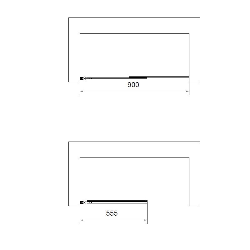 Душевая шторка на ванну VSB-6E900CL-L, 900*1400, хром, стекло прозрачное, левая - Gidratop.ru изображение
