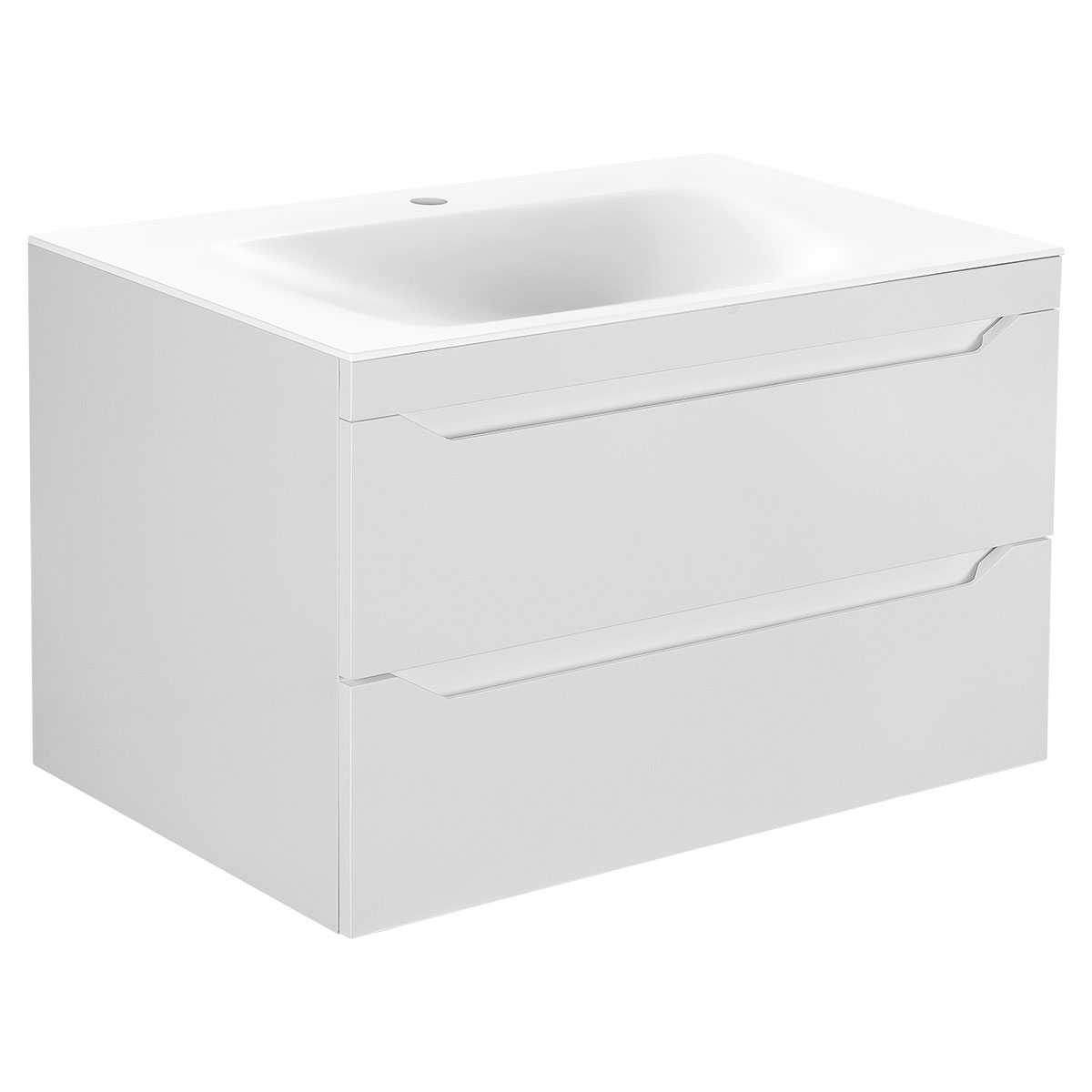 База под раковину Fine 800 подвесная, 2 выкатных ящика soft close, G.White - Gidratop.ru изображение