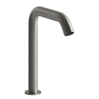 GESSI 316 FLESSA смеситель для раковины, электронный, с кран-фильтром для регулировки температ и напора воды, высота излива 230 мм, цвет Steel Brushed - Gidratop.ru изображение