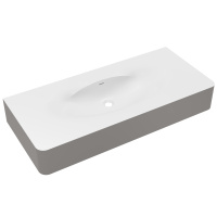 Раковина Caprise VCB-4CA120MWLG, Corian, цвет белый матовый + светло-серый матовый - Gidratop.ru изображение