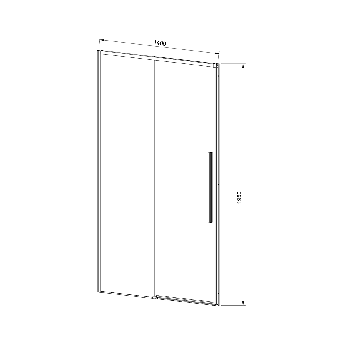 Душевая дверь Slim-N VDS-4SN140CLG, 1400, брашированное золото, стекло прозрачное - Gidratop.ru изображение