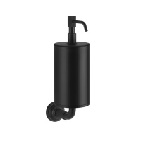 GESSI VENTI20 дозатор для жидкого мыла подвесной, цвет черный, фурнитура черный матовый - Gidratop.ru изображение