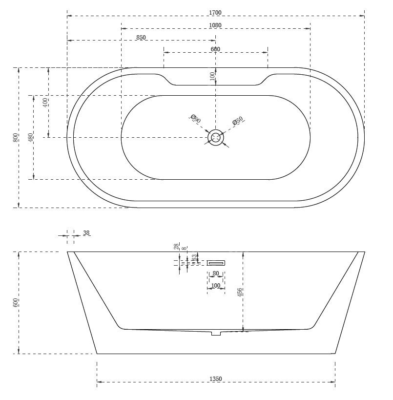 Акриловая ванна ABBER AB9299-1.7 белая - Gidratop.ru изображение