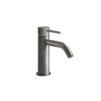 GESSI 316 смеситель для раковины на 1 отверстие без донного клапана, излив 123мм, цвет: steel brushed