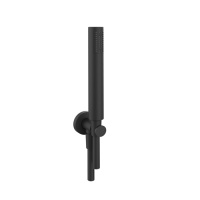 Gessi Emporio shower душевой комплект, состоящий из вывода воды, держателя, шланга 1,50 м и лейки, цвет: Black XL - Gidratop.ru изображение