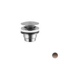 Newform X-STEEL 316 Донный клапан нажимной “Stop&Go”, для раковин с/без перелива, монтажный размер: 15-67 мм цвет: PVD Brushed copper bronze - Gidratop.ru изображение
