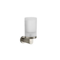 Gessi Emporio accessories стакан настенный, сатинированное стекло, цвет: Finox Brushed Nickel - Gidratop.ru изображение