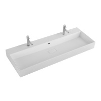 раковина из искусственного мрамора, 50314 Bianco opaco, 121x45x11,5 - Gidratop.ru изображение