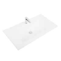 Стеклянная раковина, белая матовая, 910x465x145, BB910/465-LV-VTR-BO - Gidratop.ru изображение