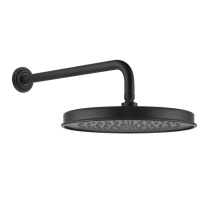 GESSI VENTI20 верхний душ Oslash;328 мм., с настенным держателем 389 мм., цвет черный матовый - Gidratop.ru изображение