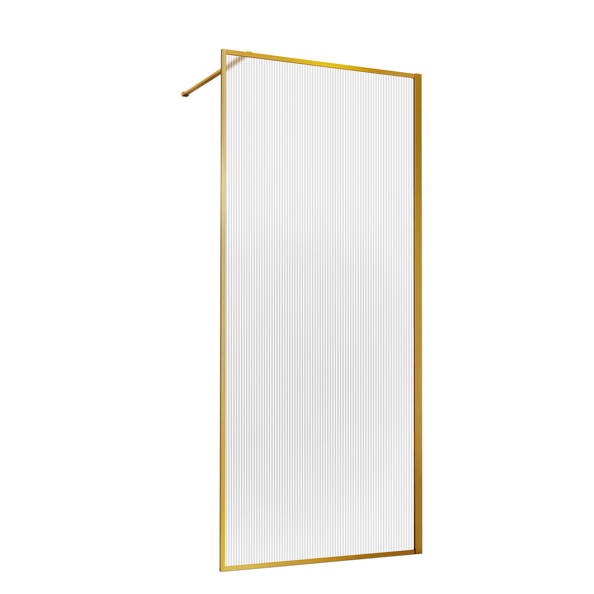 Душевая перегородка Walk-In VSW-1HP700FLBG, 700*2000, брашированное золото, стекло рифленое - Gidratop.ru изображение