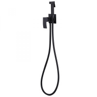 Смеситель ABBER Wasserfall AF8625B с гигиеническим душем, черный матовый - Gidratop.ru изображение