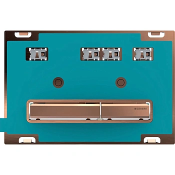 Клавиша Geberit Sigma Type 50 115.670.00.2, двойной смыв, клавиши красное золото, без панели (для заполнения материалом покупателя)