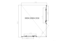 Душевой уголок Slim-N VSS-4SN8010CLG, 1000*800, брашированное золото, стекло прозрачное - Gidratop.ru изображение