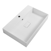 раковина из искусственного мрамора, 50313 Bianco opaco, 71x45x11,5 - Gidratop.ru изображение