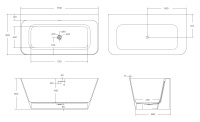 Ванна из искусственного камня Solid Surface CEZARES CZR-LINER-170-80-60-SSB - Gidratop.ru изображение