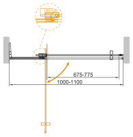 Душевая дверь в нишу CEZARES SLIDER-B-1-100/110-GRIGIO-GM - Gidratop.ru изображение