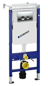 Инсталляция Geberit Duofix Delta Платтенбау UP100 458.122.21.1 для унитаза с клавишей, хром