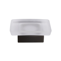 SLIDER-SODS-GM Мыльница подвесная, стекло, исполнение оружейная сталь - Gidratop.ru изображение