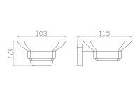 Мыльница с держателем WONZON & WOGHAND STILL, Хром (WW-6622) - Gidratop.ru изображение