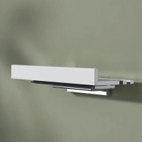 Корзинка для душа Keuco Reva 12859510000, с стеклоочистителем, цвет белый матовый - Gidratop.ru изображение