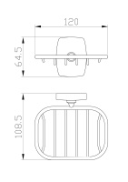 Мыльница с держателем WONZON & WOGHAND PORTO, Хром (WW-1301A) - Gidratop.ru изображение