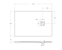 Душевой поддон из искусственного мрамора в комплекте с сифоном BelBagno UNO TRAY-MR-UNO-AH-120/80-35-W-CR - Gidratop.ru изображение