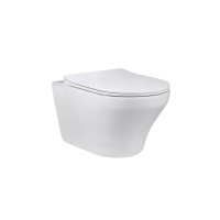 Унитаз подвесной Edge-M VT1-37 безободковый, цвет белый, ультратонкое soft-close сиденье - Gidratop.ru изображение